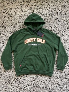 Ghost Golf Spectator Dormie Hoodie Bogey Green Pullover Side Zip Pocket Men’s XL